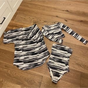 Marc by Marc Jacobs swim set - swimsuit, rash guard, and cover up - worn twice